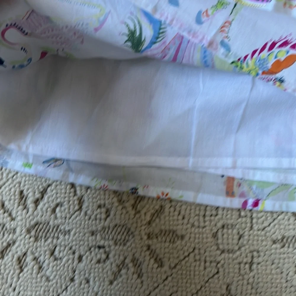 Girls White Multi-Color Tropical Animal Print Sundress